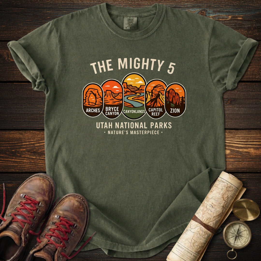 The Mighty 5 Park Badges T-Shirt
