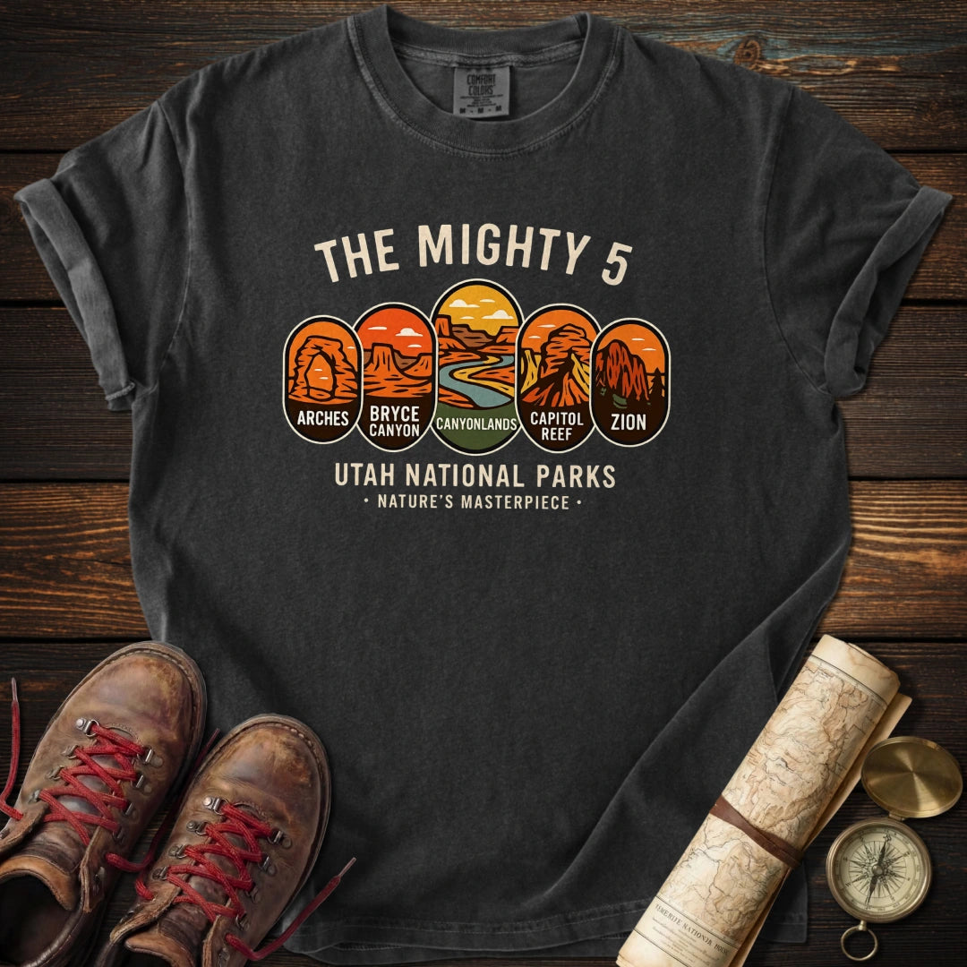 The Mighty 5 Park Badges T-Shirt