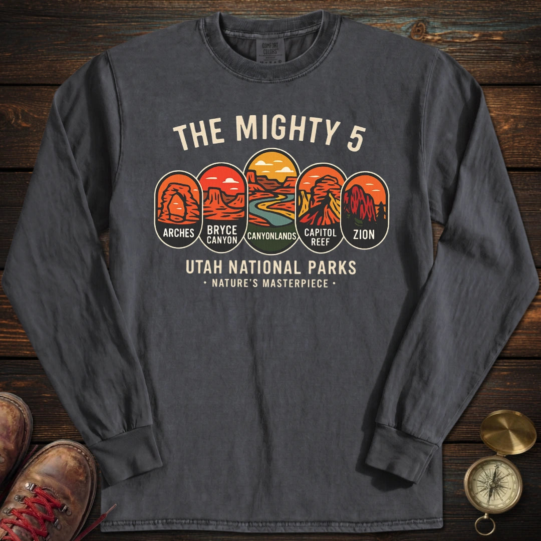 Mighty 5 Badges Long Sleeved T-Shirt