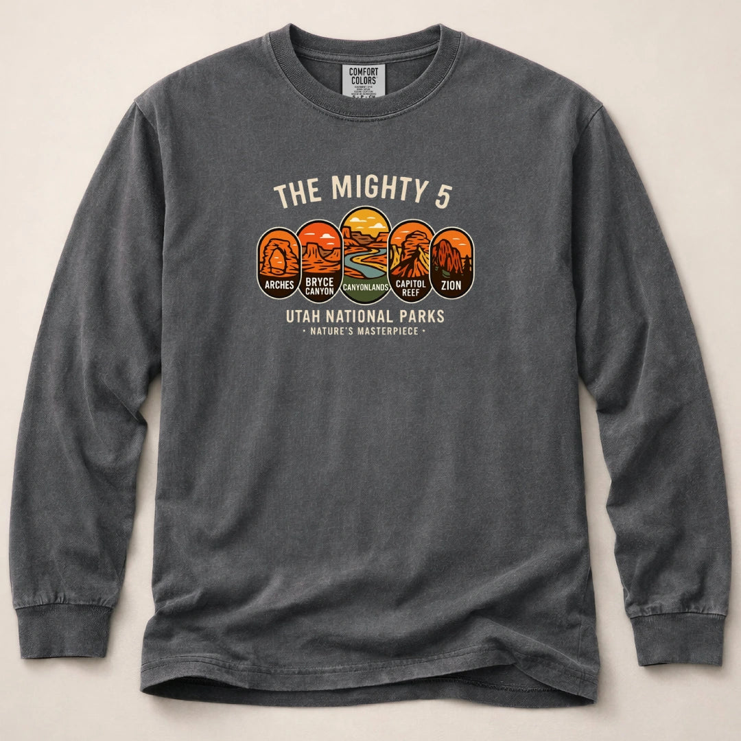 Mighty 5 Badges Long Sleeved T-Shirt