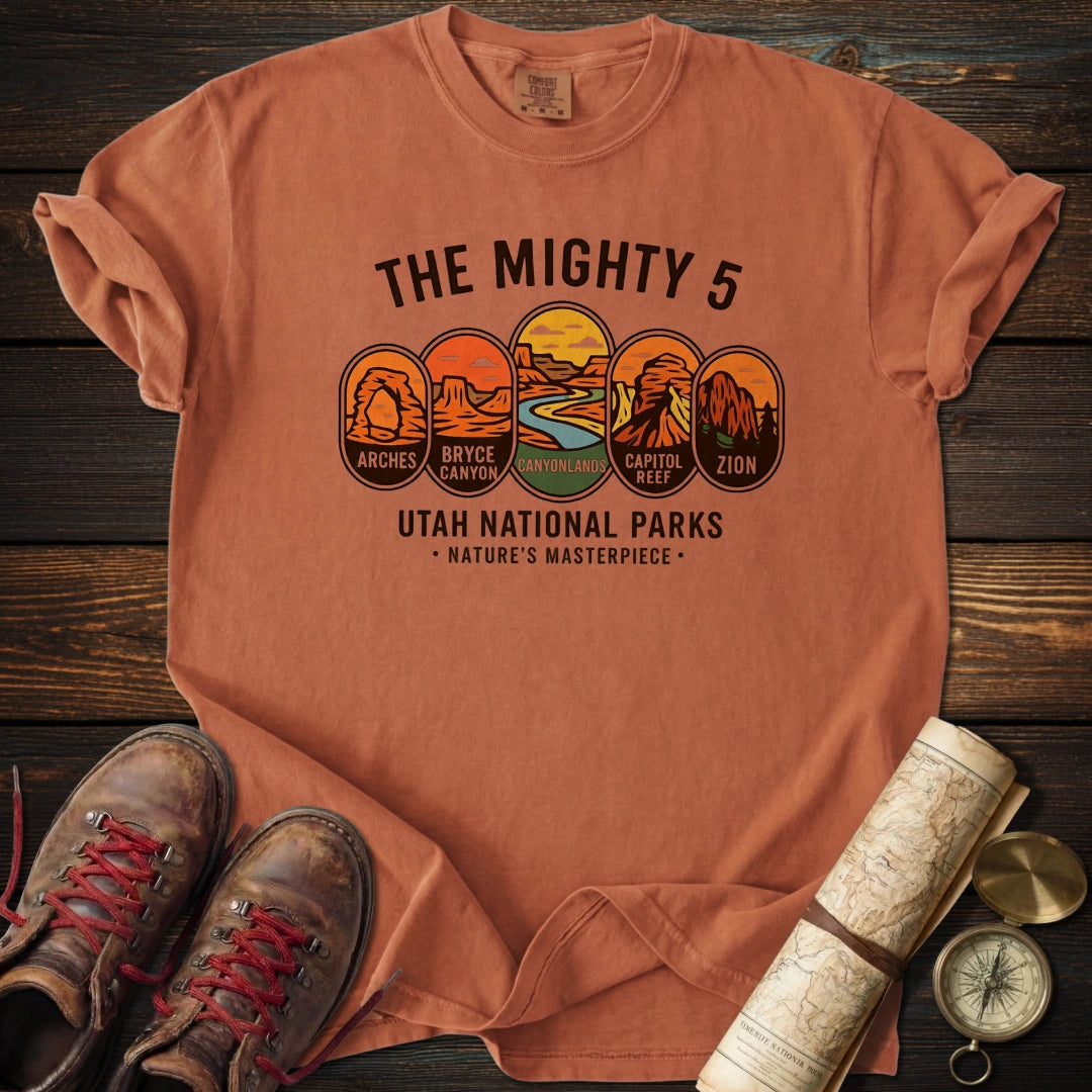 The Mighty 5 Park Badges T-Shirt
