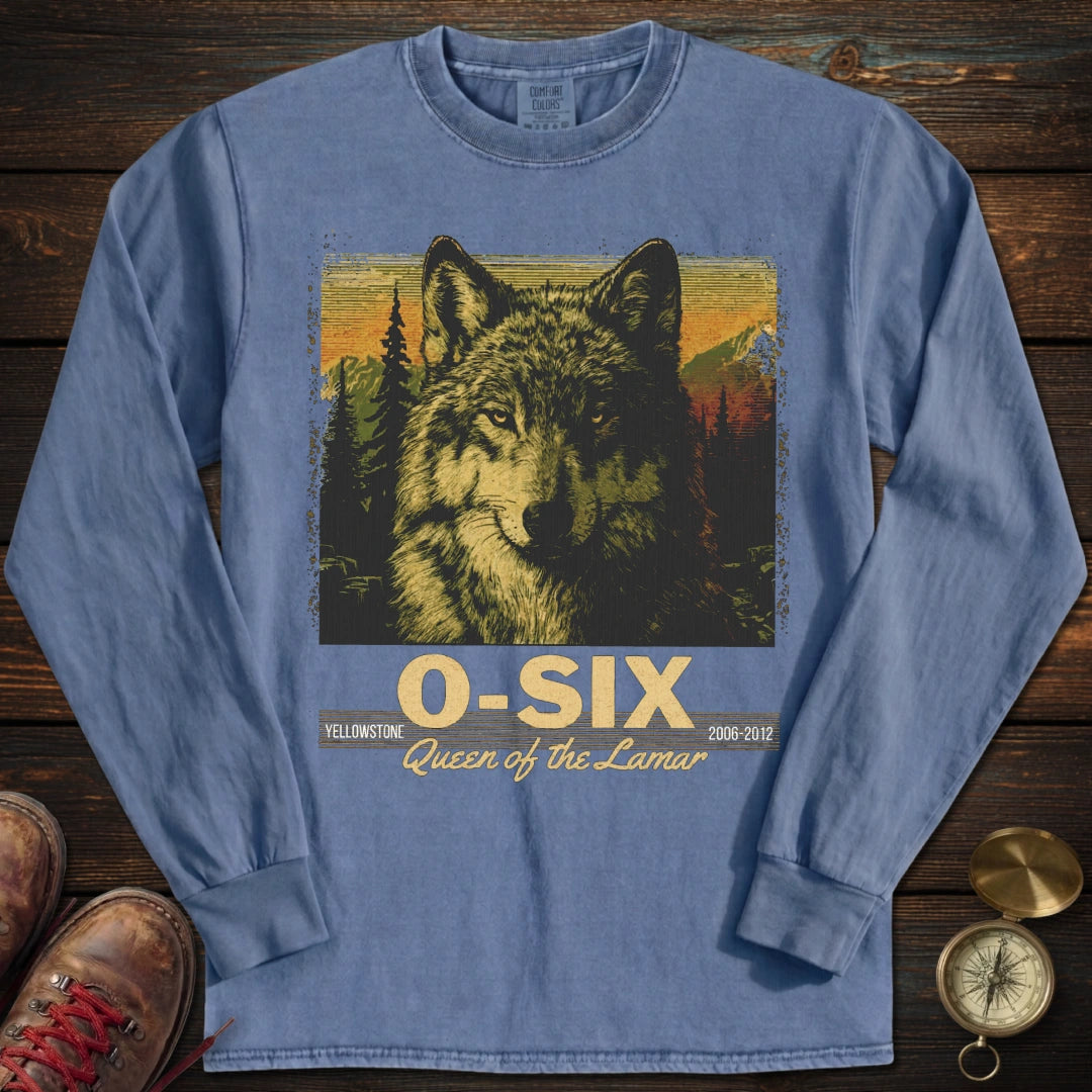 O-Six Yellowstone Wolf Long Sleeved T-Shirt