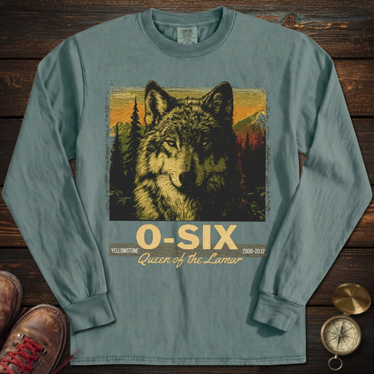 O-Six Yellowstone Wolf Long Sleeved T-Shirt