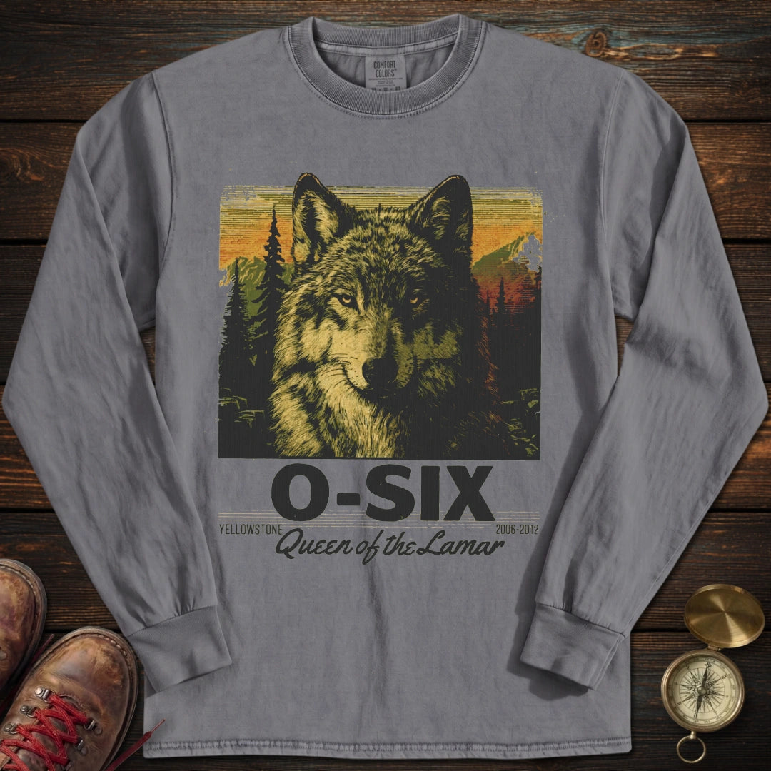 O-Six Yellowstone Wolf Long Sleeved T-Shirt