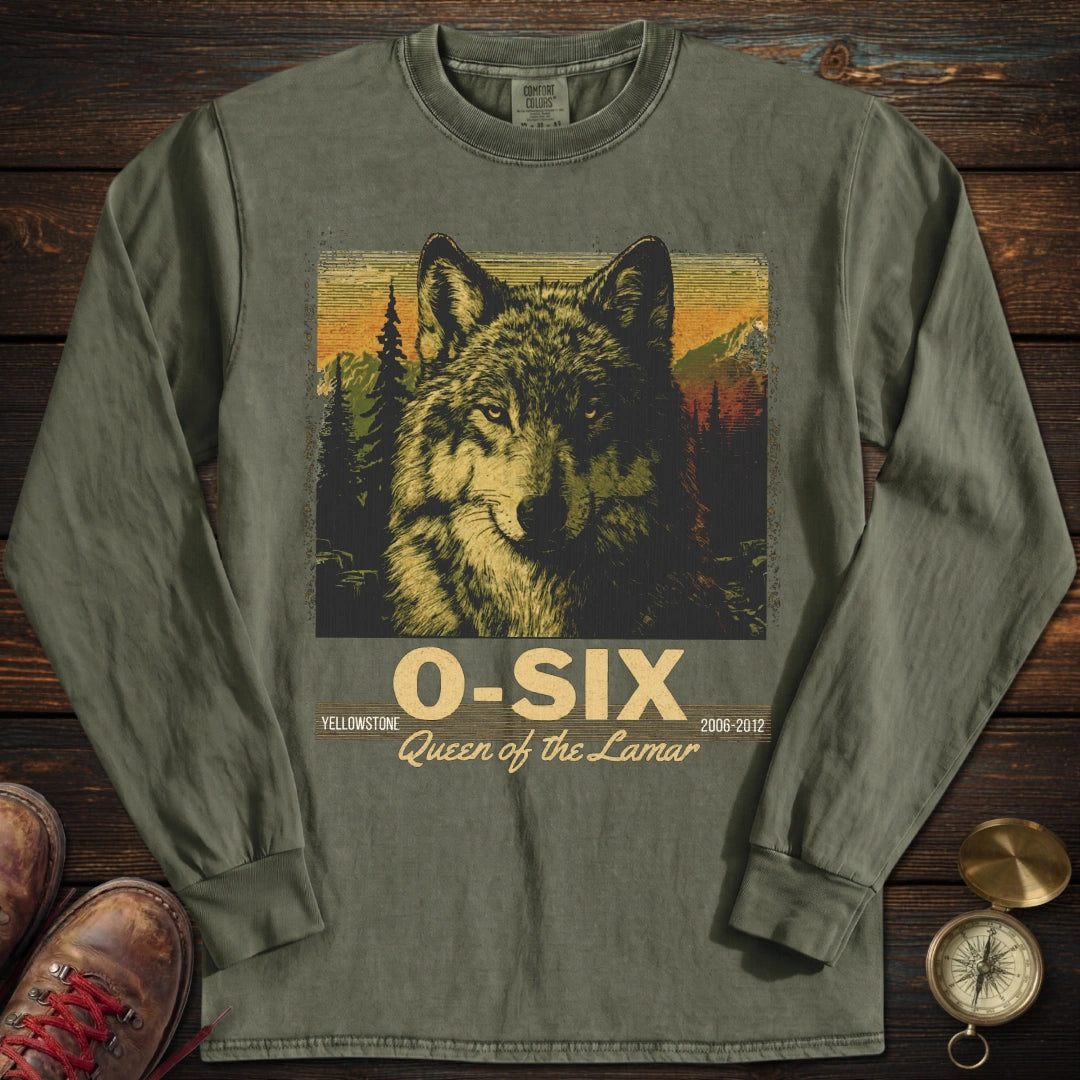 O-Six Yellowstone Wolf Long Sleeved T-Shirt