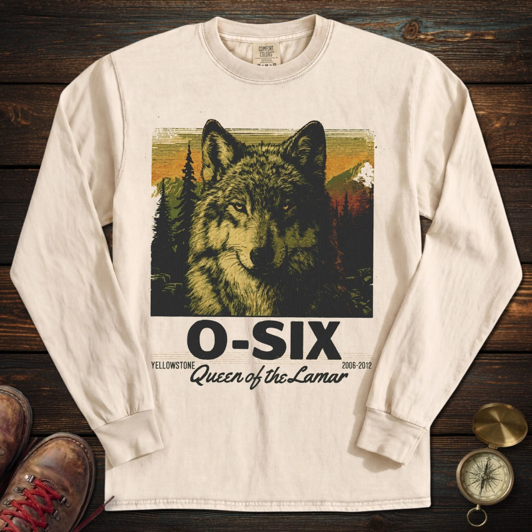 O-Six Yellowstone Wolf Long Sleeved T-Shirt