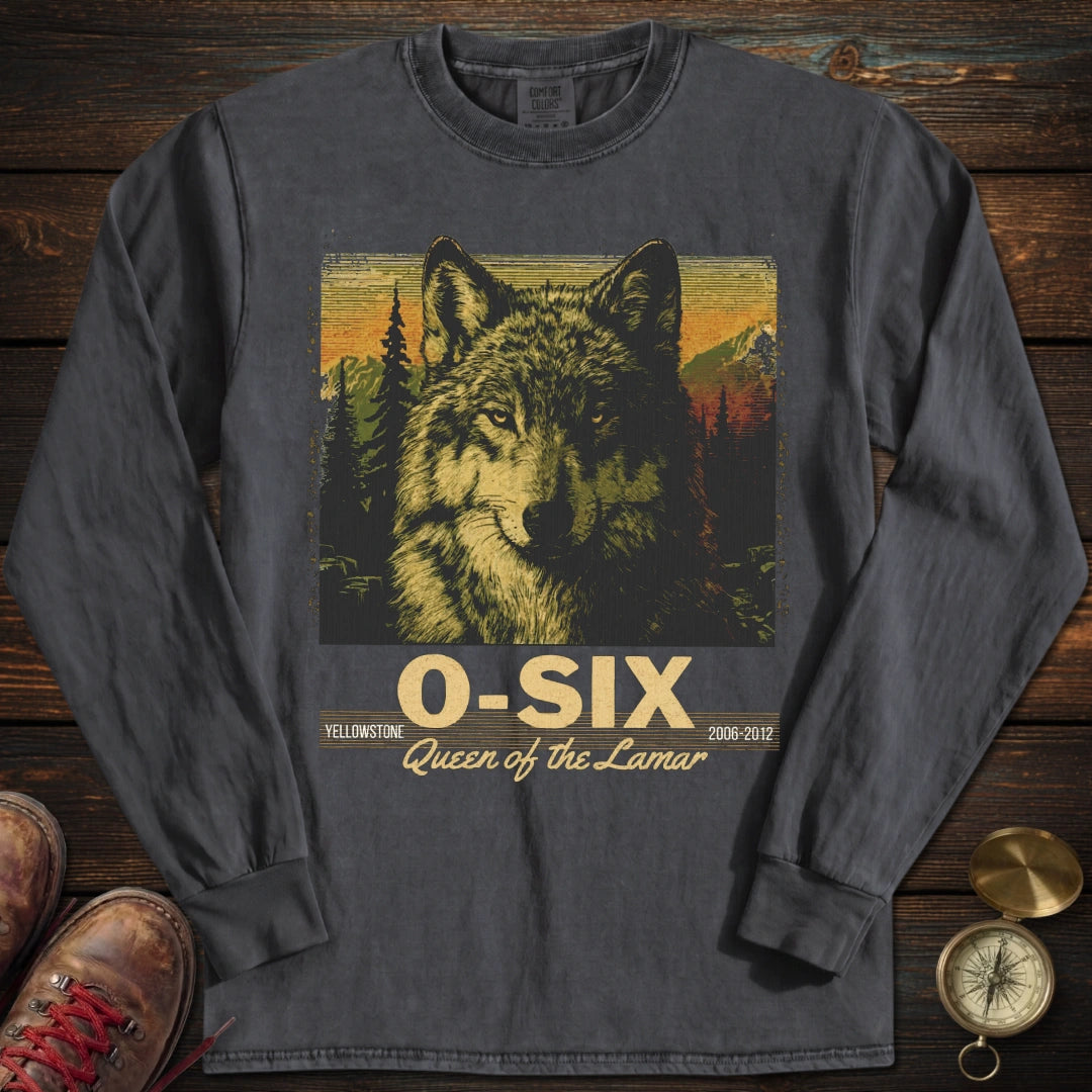 O-Six Yellowstone Wolf Long Sleeved T-Shirt