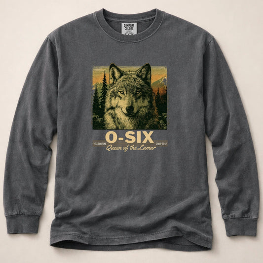 O-Six Yellowstone Wolf Long Sleeved T-Shirt