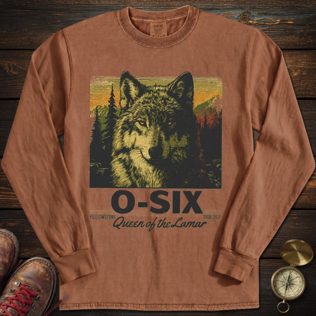 O-Six Yellowstone Wolf Long Sleeved T-Shirt