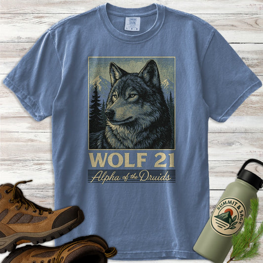 Retro Wolf 21 Yellowstone T-Shirt