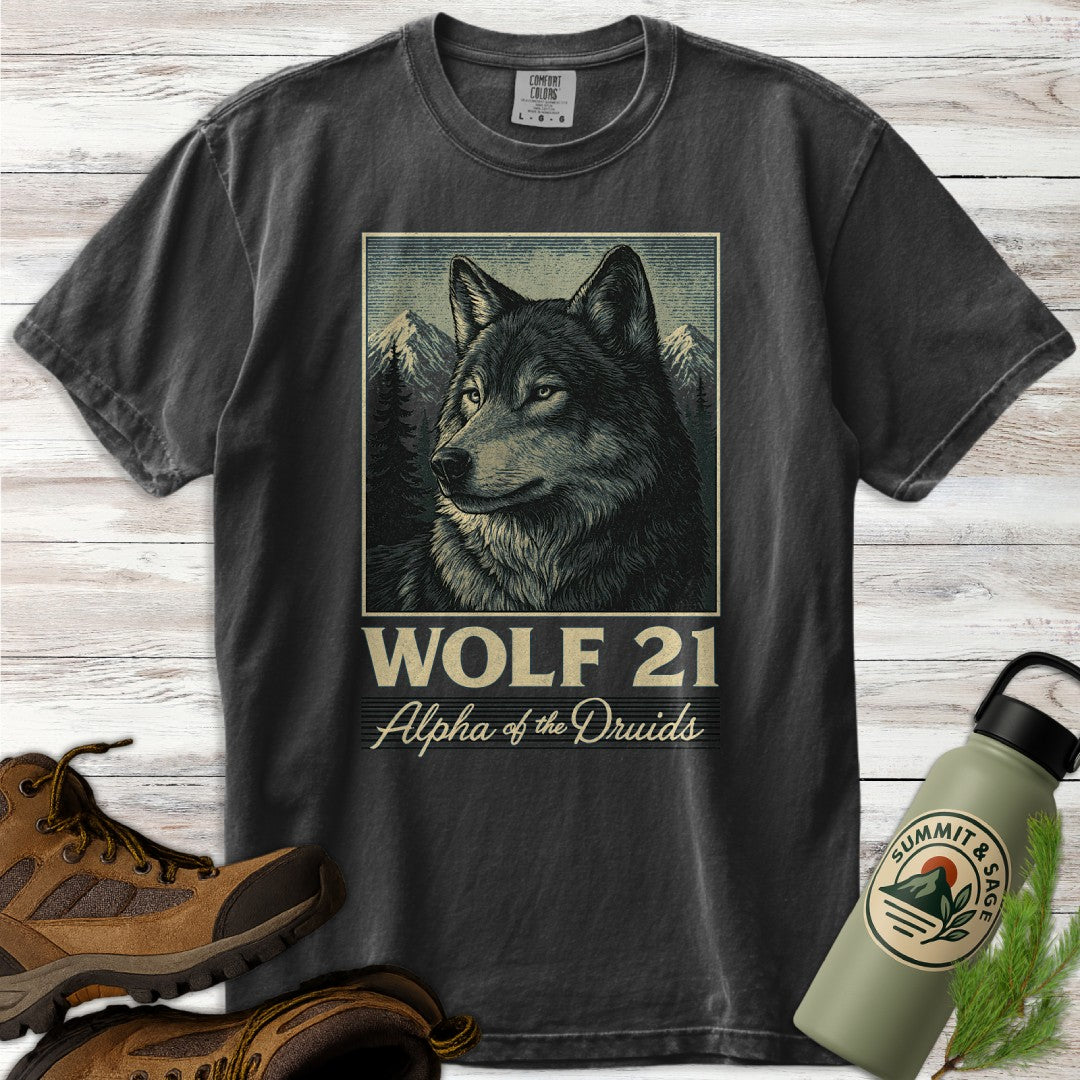 Retro Wolf 21 Yellowstone T-Shirt