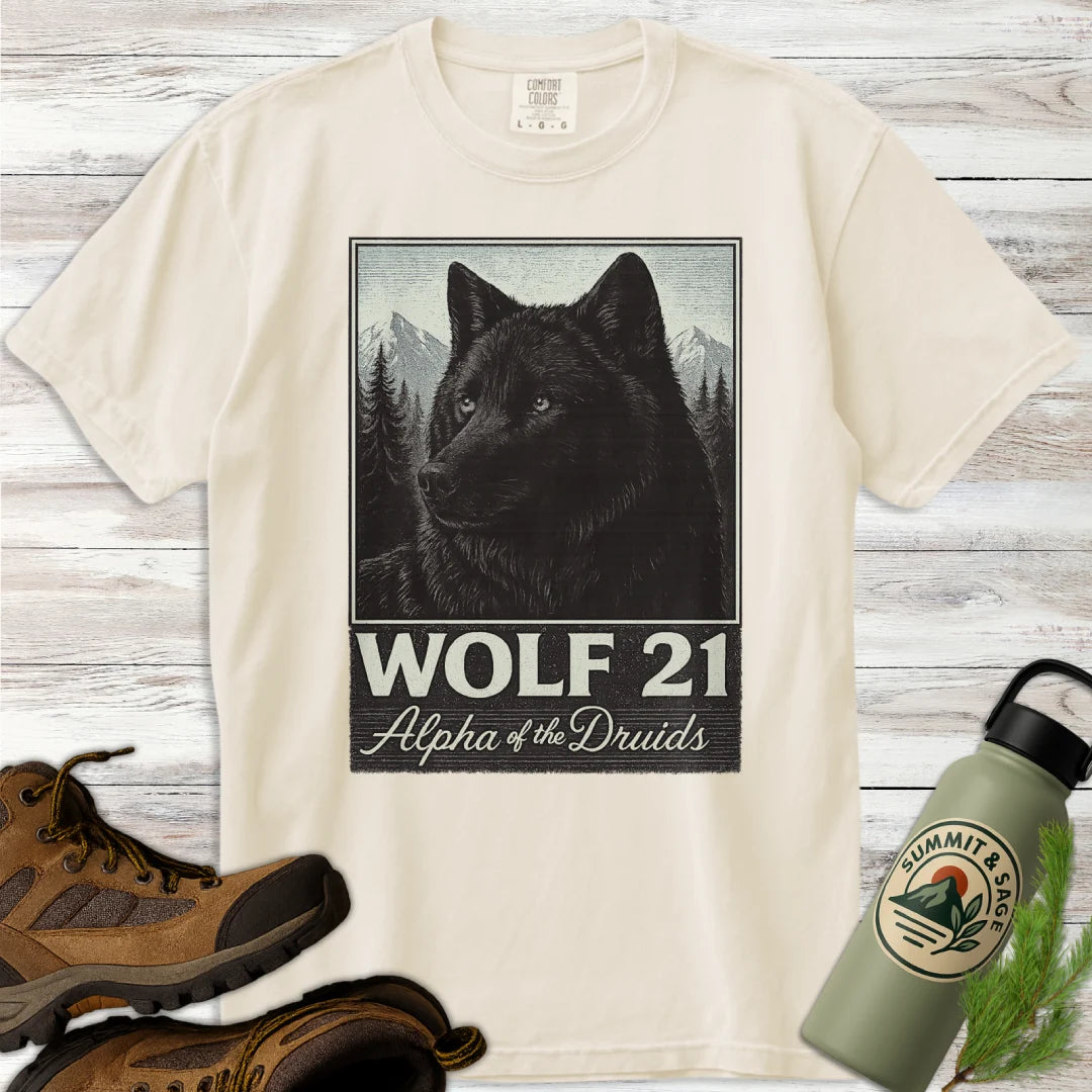 Retro Wolf 21 Yellowstone T-Shirt