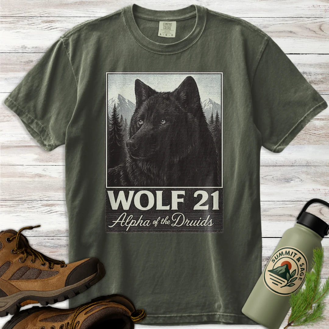 Retro Wolf 21 Yellowstone T-Shirt