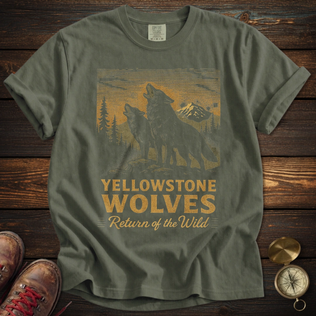Vintage Yellowstone Wolves T-Shirt