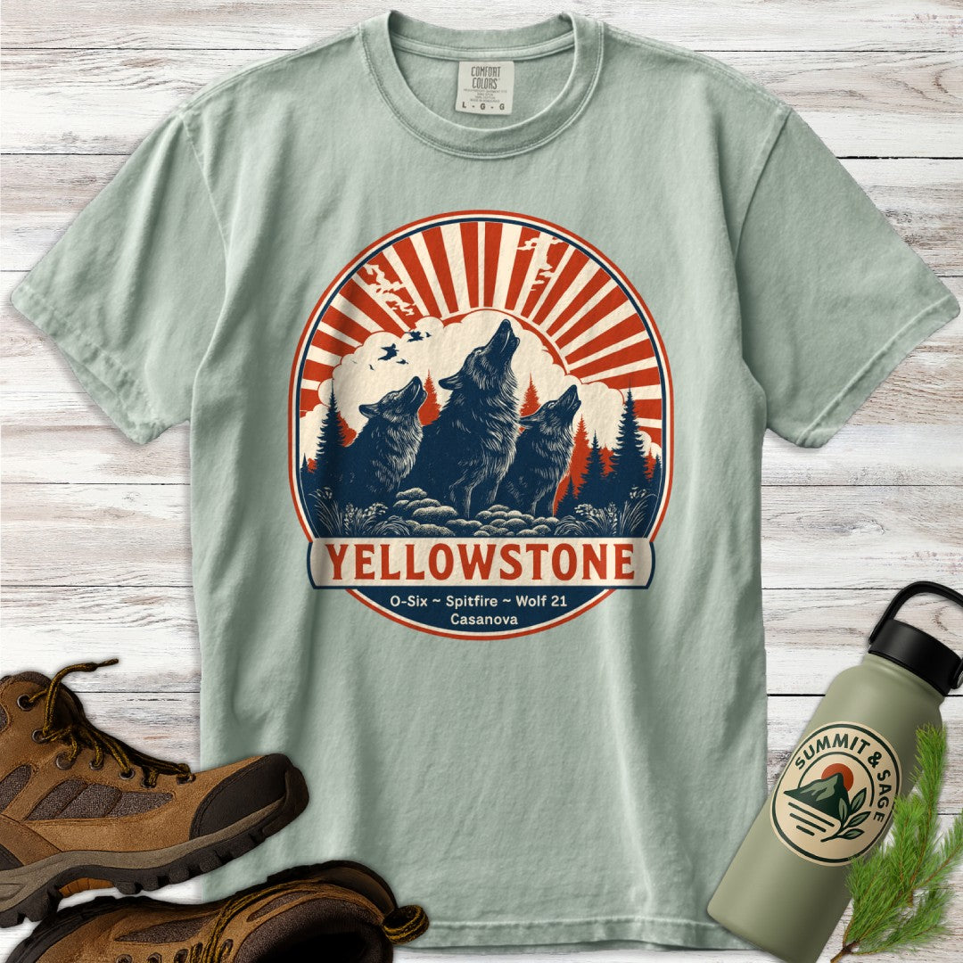 Retro Yellowstone Wolf T-Shirt
