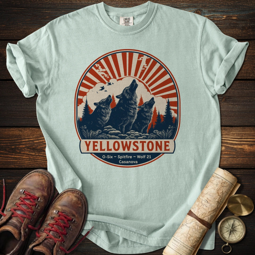 Retro Yellowstone Wolf T-Shirt