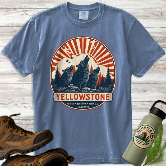 Retro Yellowstone Wolf T-Shirt