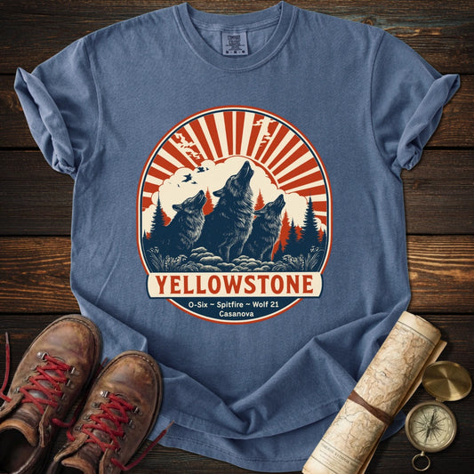 Retro Yellowstone Wolf T-Shirt
