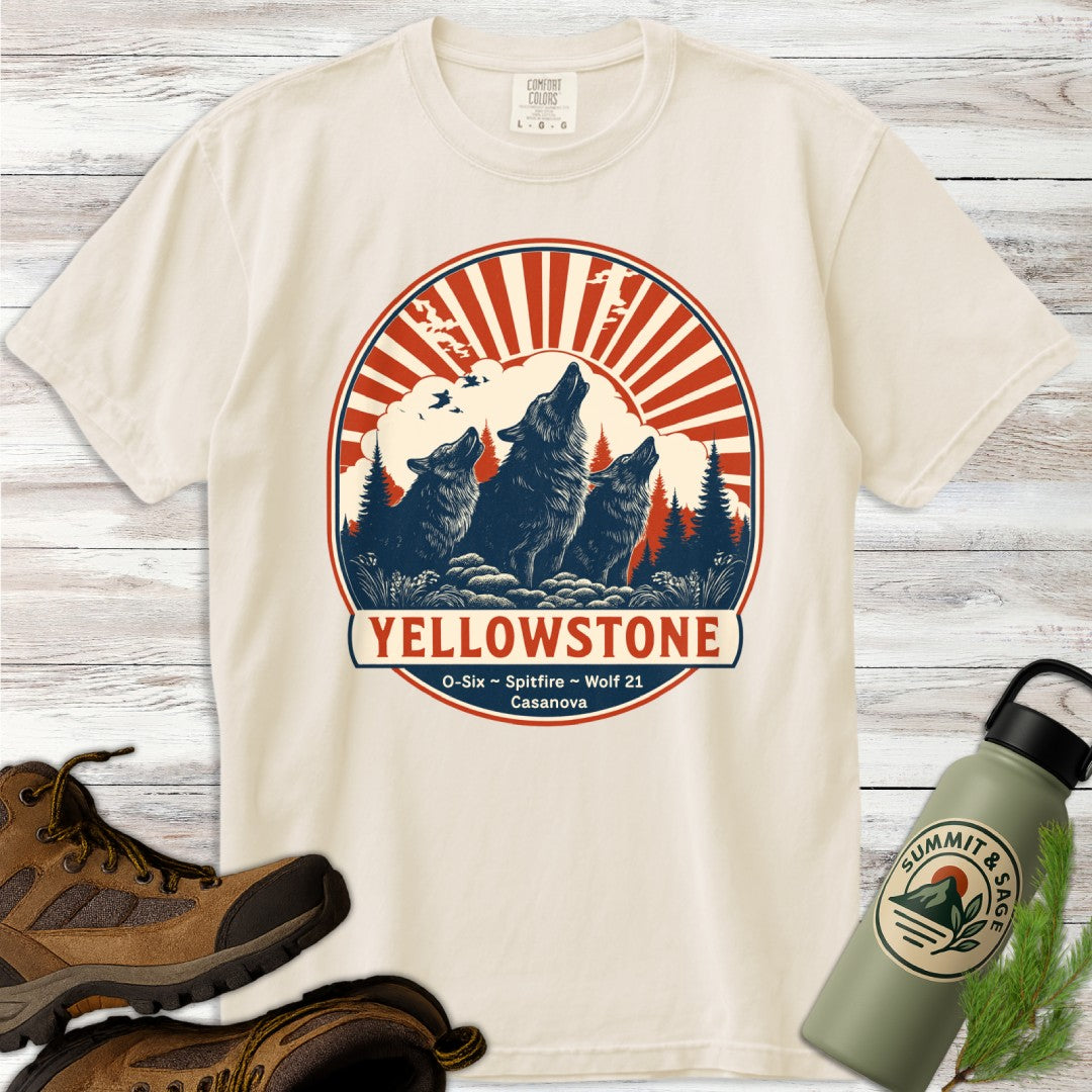 Retro Yellowstone Wolf T-Shirt