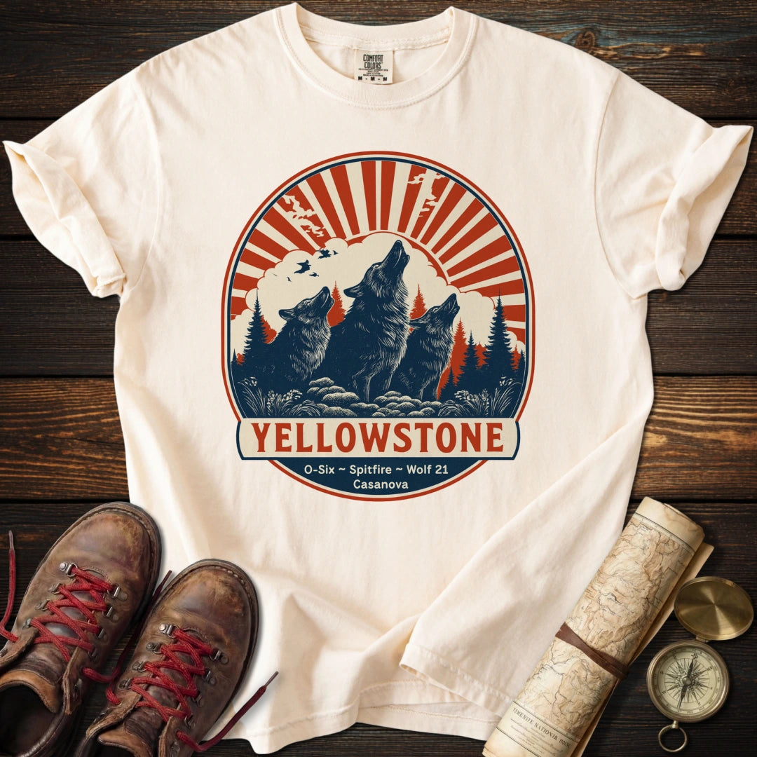 Retro Yellowstone Wolf T-Shirt
