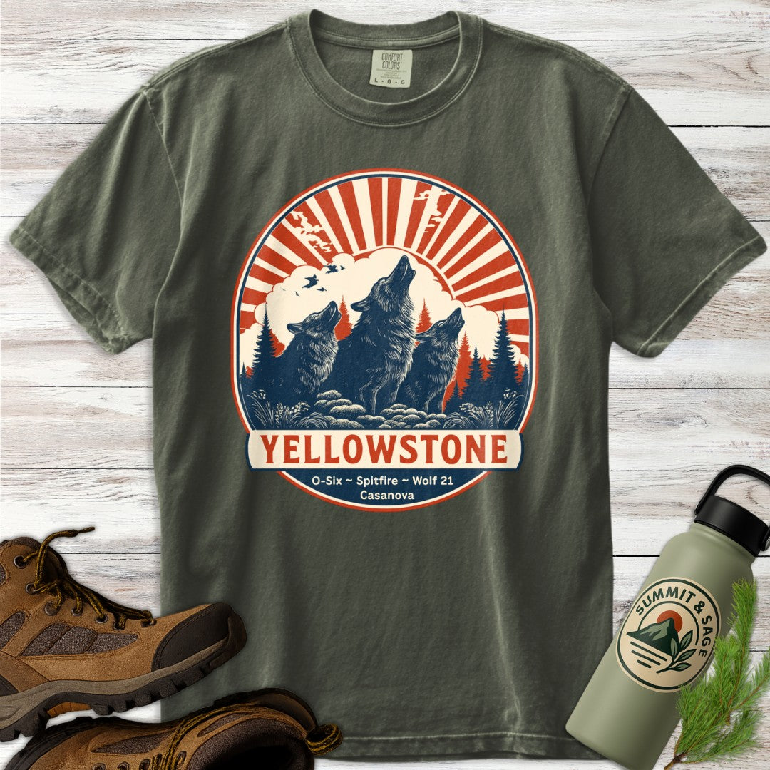 Retro Yellowstone Wolf T-Shirt