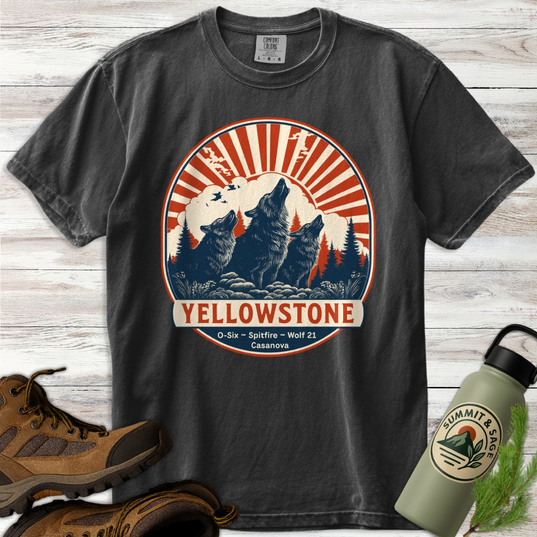 Retro Yellowstone Wolf T-Shirt