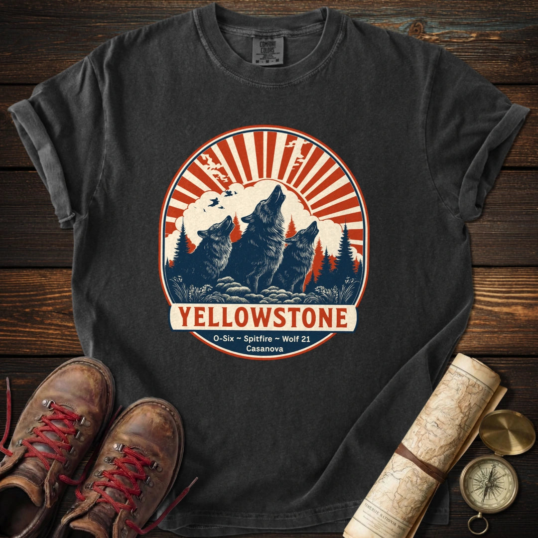 Retro Yellowstone Wolf T-Shirt