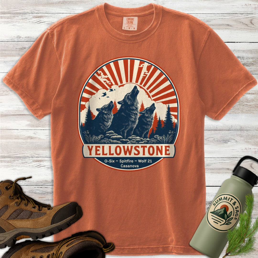 Retro Yellowstone Wolf T-Shirt