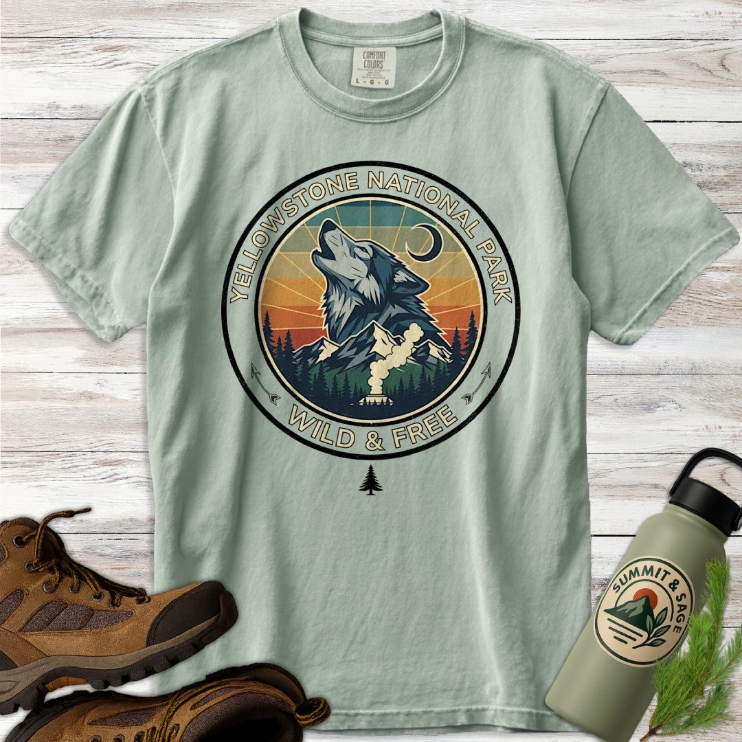 Yellowstone Wild & Free Wolf T-Shirt