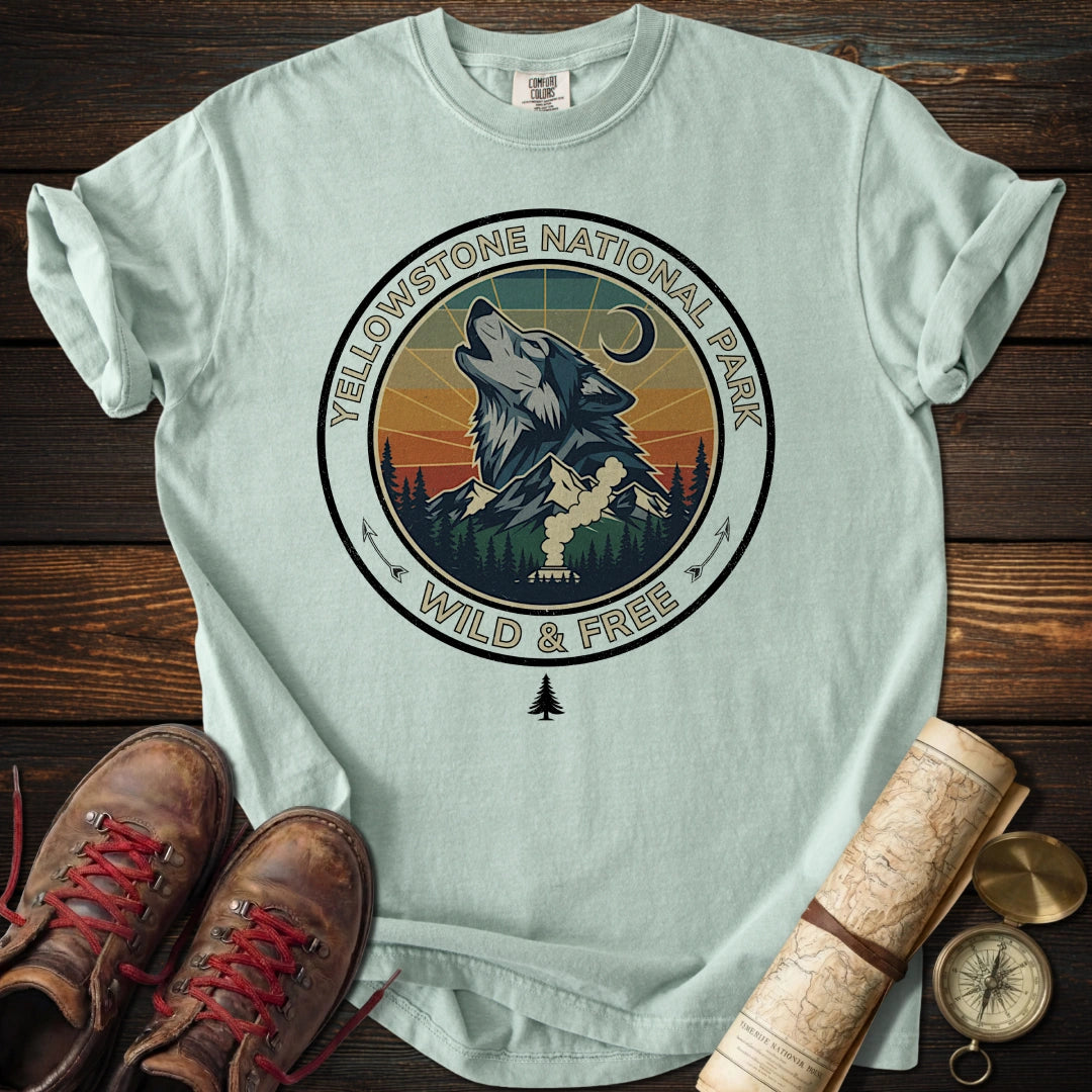 Yellowstone Wild & Free Wolf T-Shirt