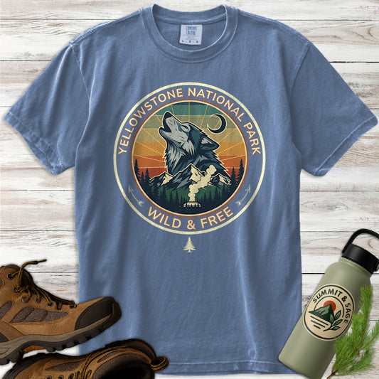 Yellowstone Wild & Free Wolf T-Shirt