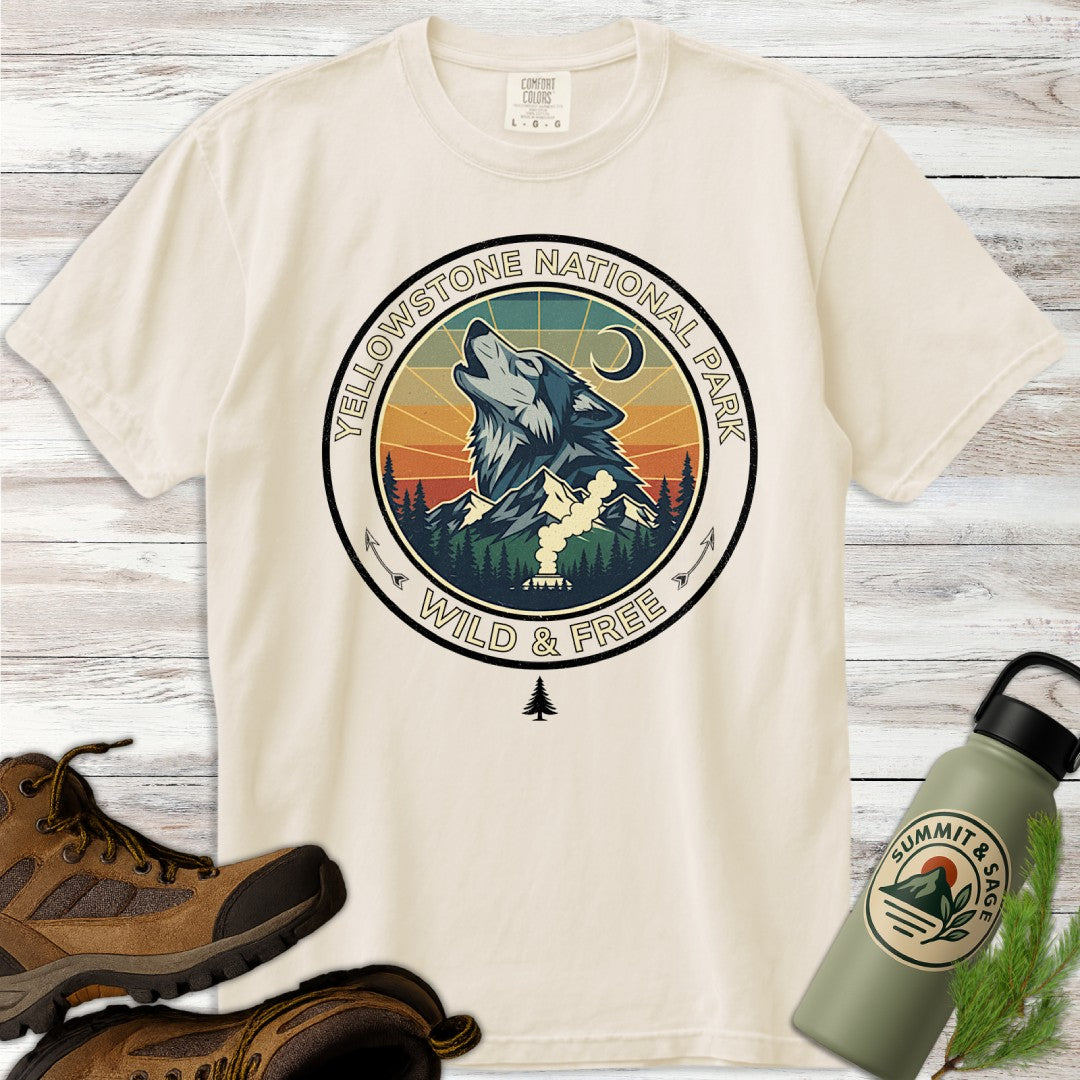 Yellowstone Wild & Free Wolf T-Shirt