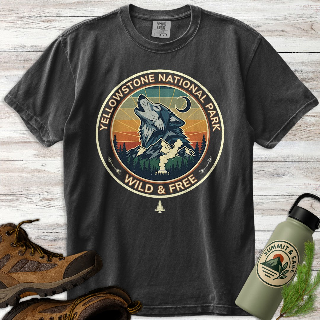 Yellowstone Wild & Free Wolf T-Shirt