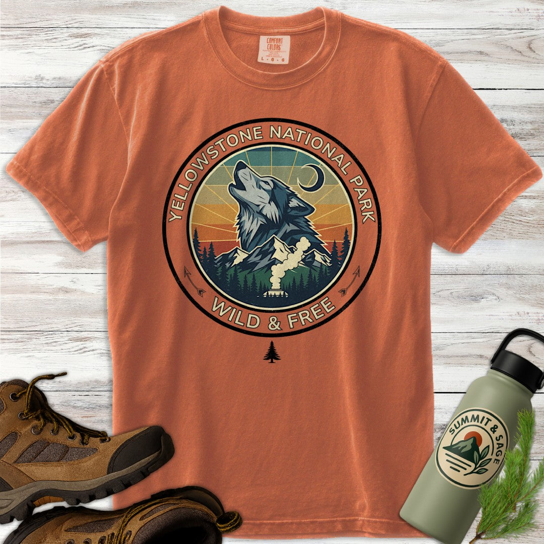 Yellowstone Wild & Free Wolf T-Shirt