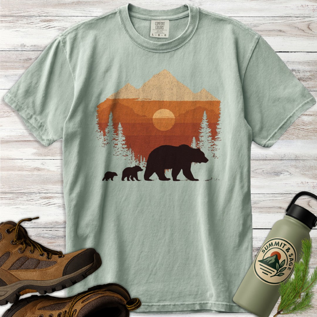 Sunset Bear Graphic T-Shirt