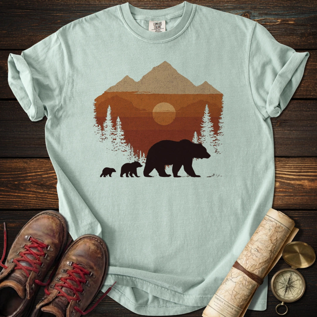 Sunset Bear Graphic T-Shirt