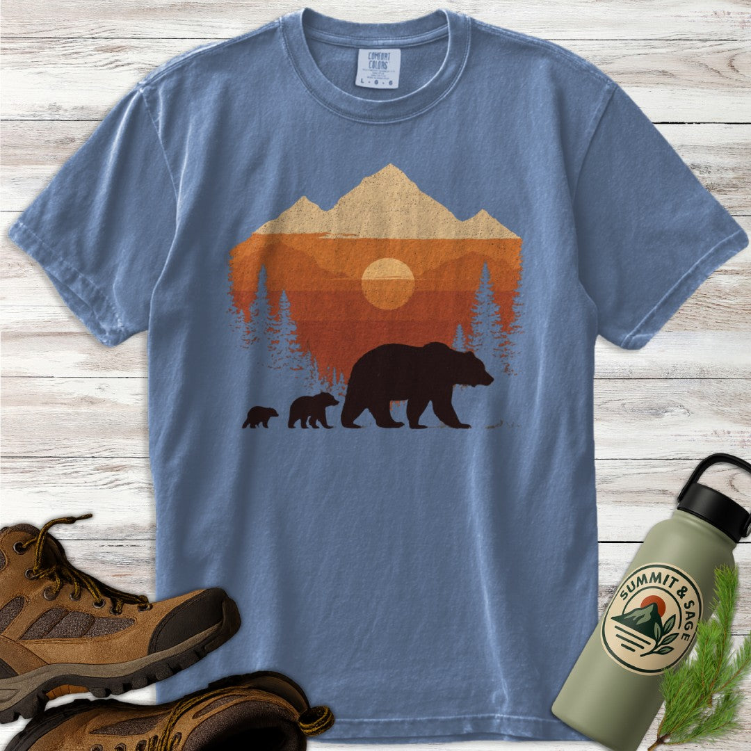 Sunset Bear Graphic T-Shirt
