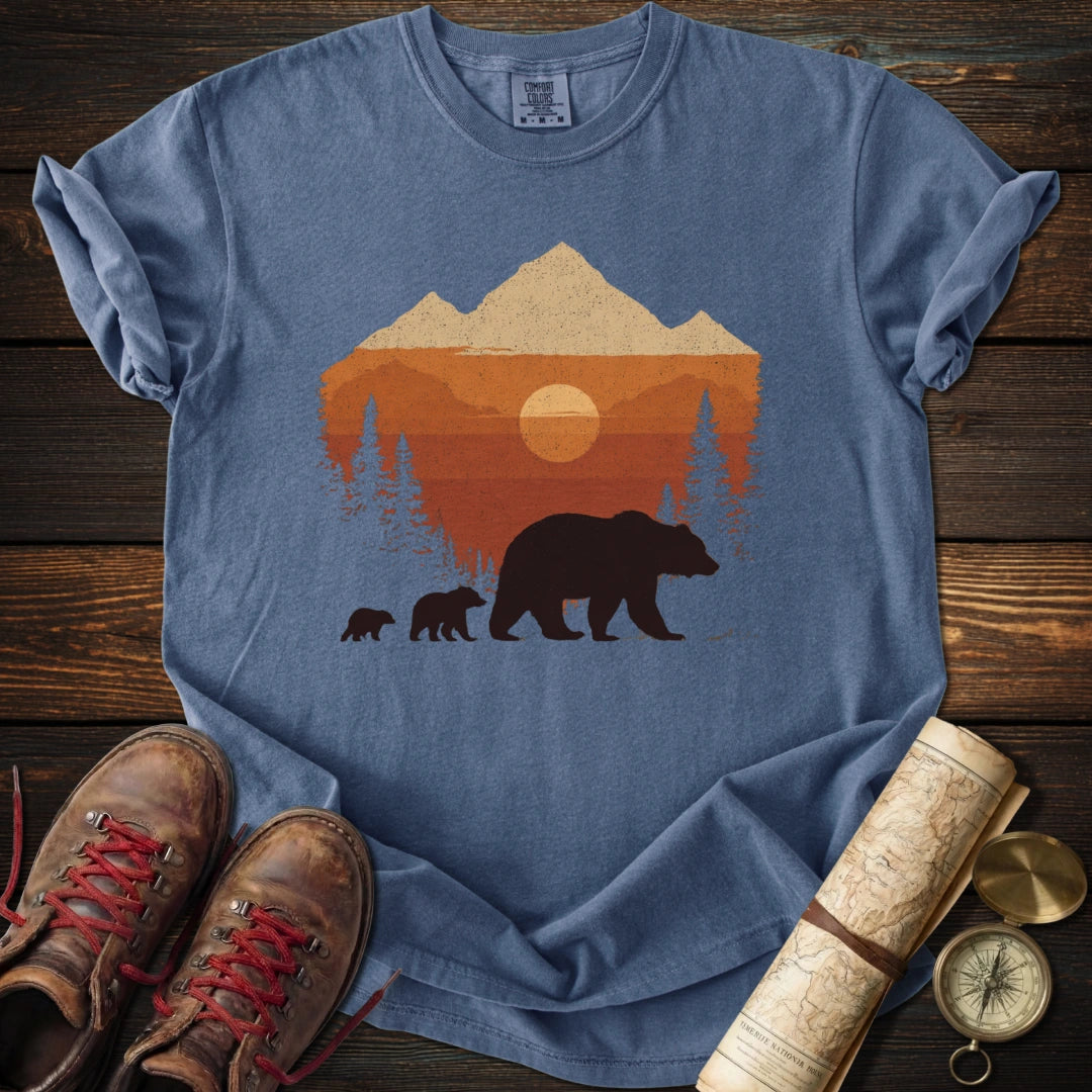 Sunset Bear Graphic T-Shirt