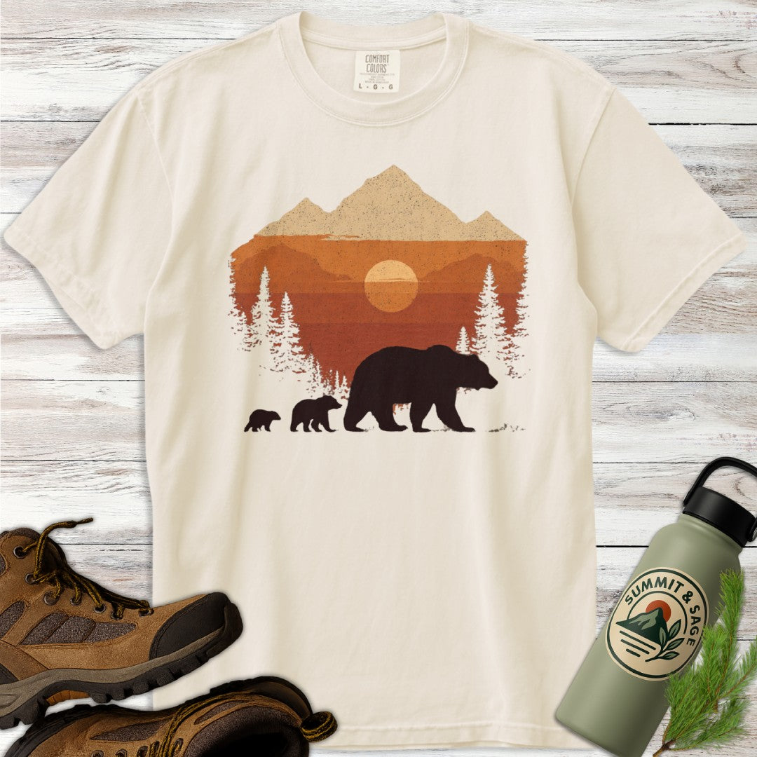 Sunset Bear Graphic T-Shirt