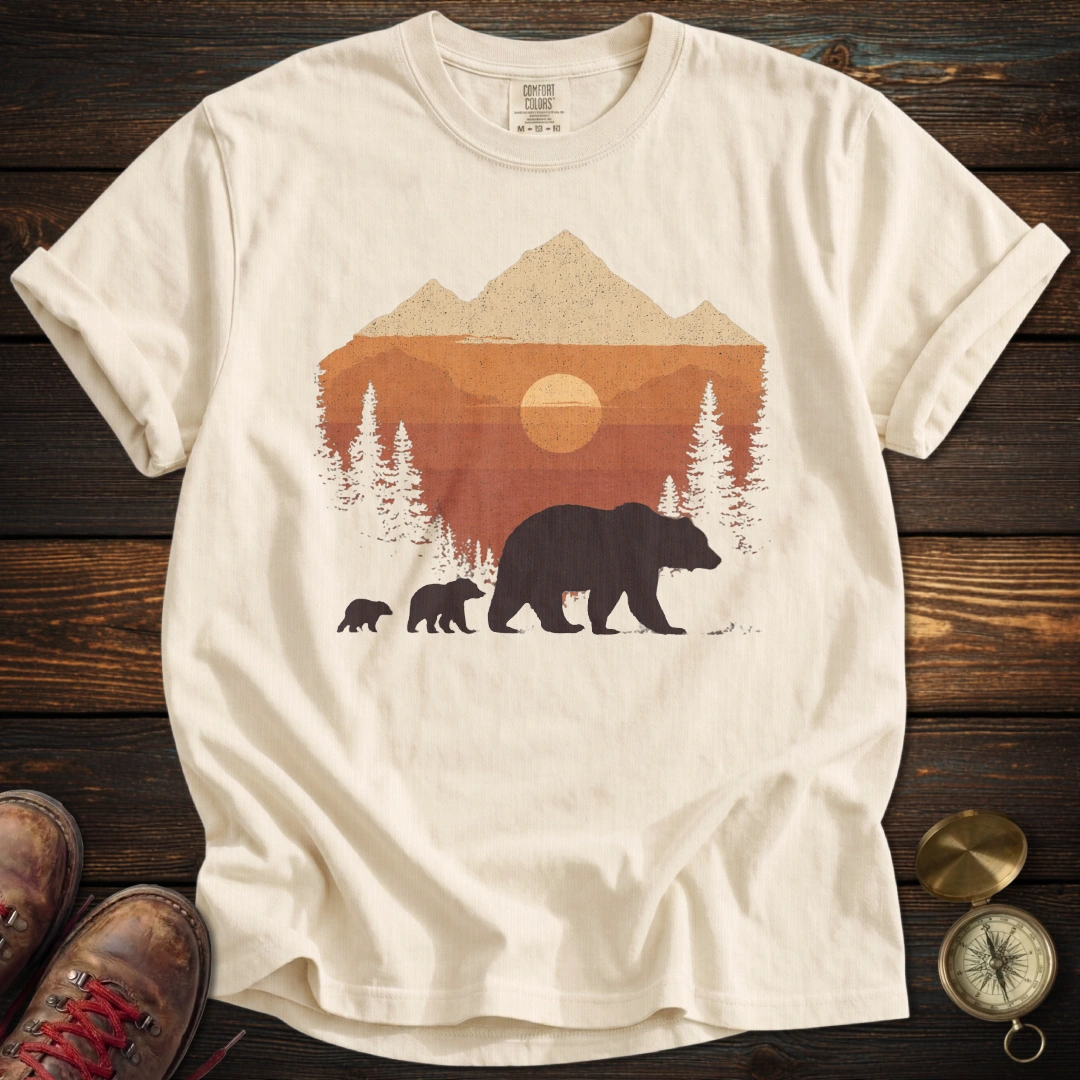 Sunset Bear Graphic T-Shirt