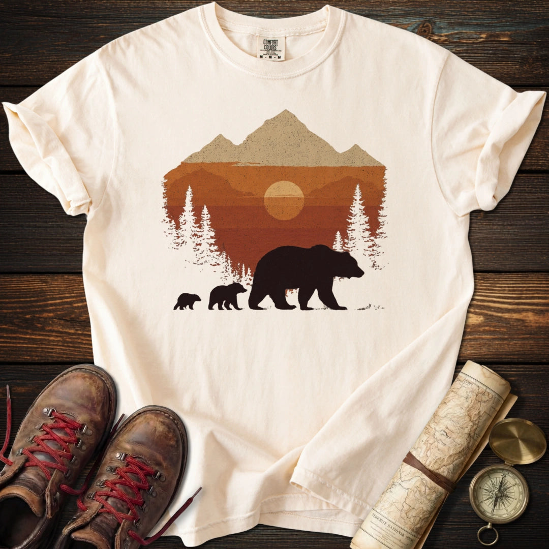 Sunset Bear Graphic T-Shirt