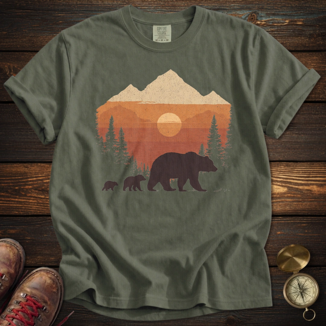 Sunset Bear Graphic T-Shirt