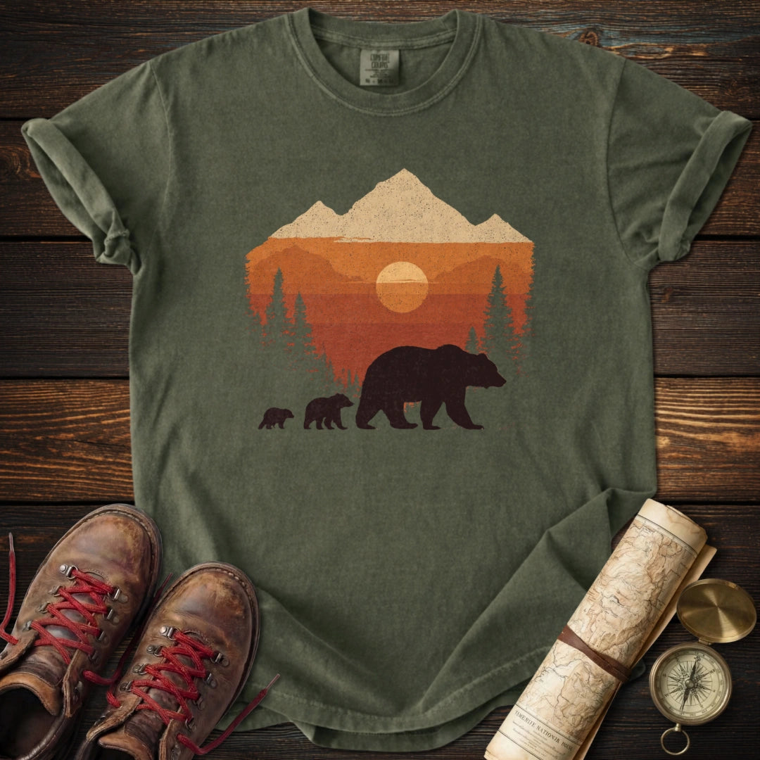 Sunset Bear Graphic T-Shirt