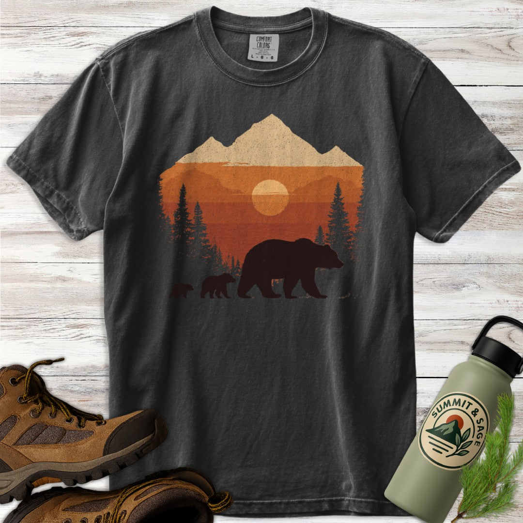 Sunset Bear Graphic T-Shirt