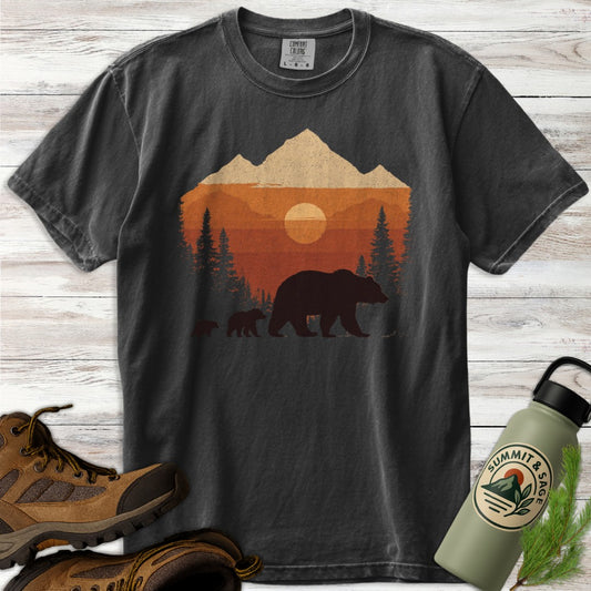 Sunset Bear Graphic T-Shirt