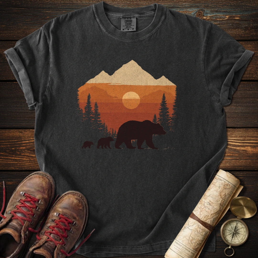 Sunset Bear Graphic T-Shirt