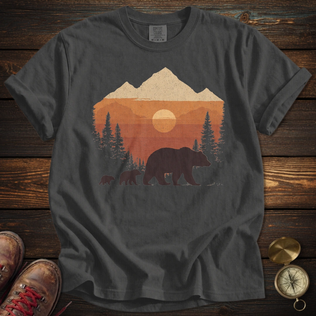 Sunset Bear Graphic T-Shirt