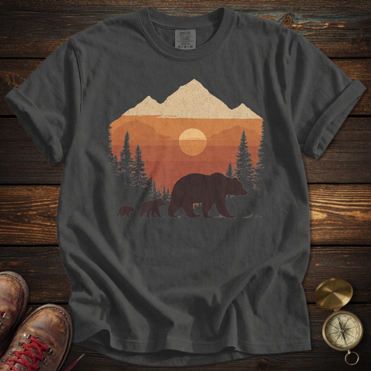 Sunset Bear Graphic T-Shirt