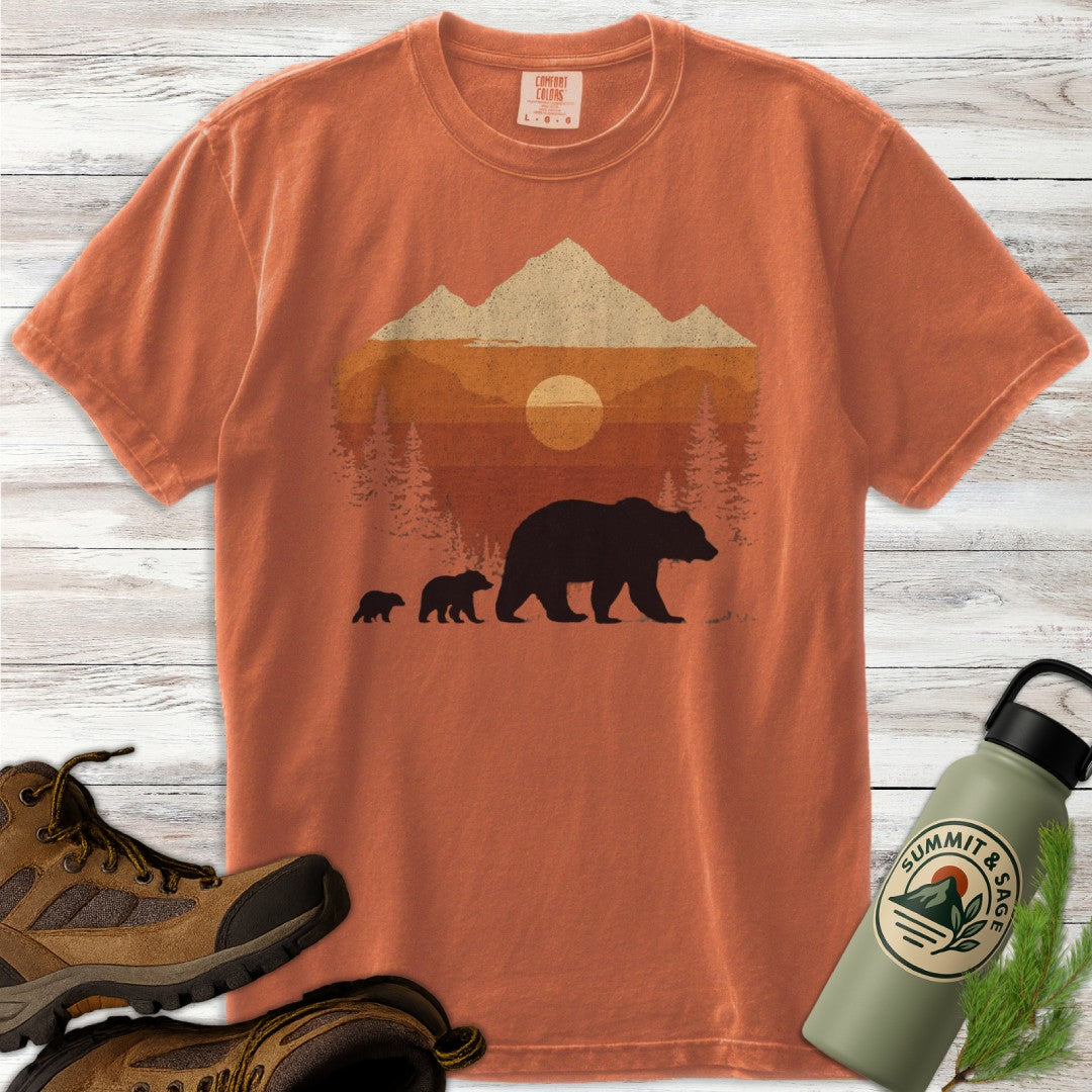 Sunset Bear Graphic T-Shirt