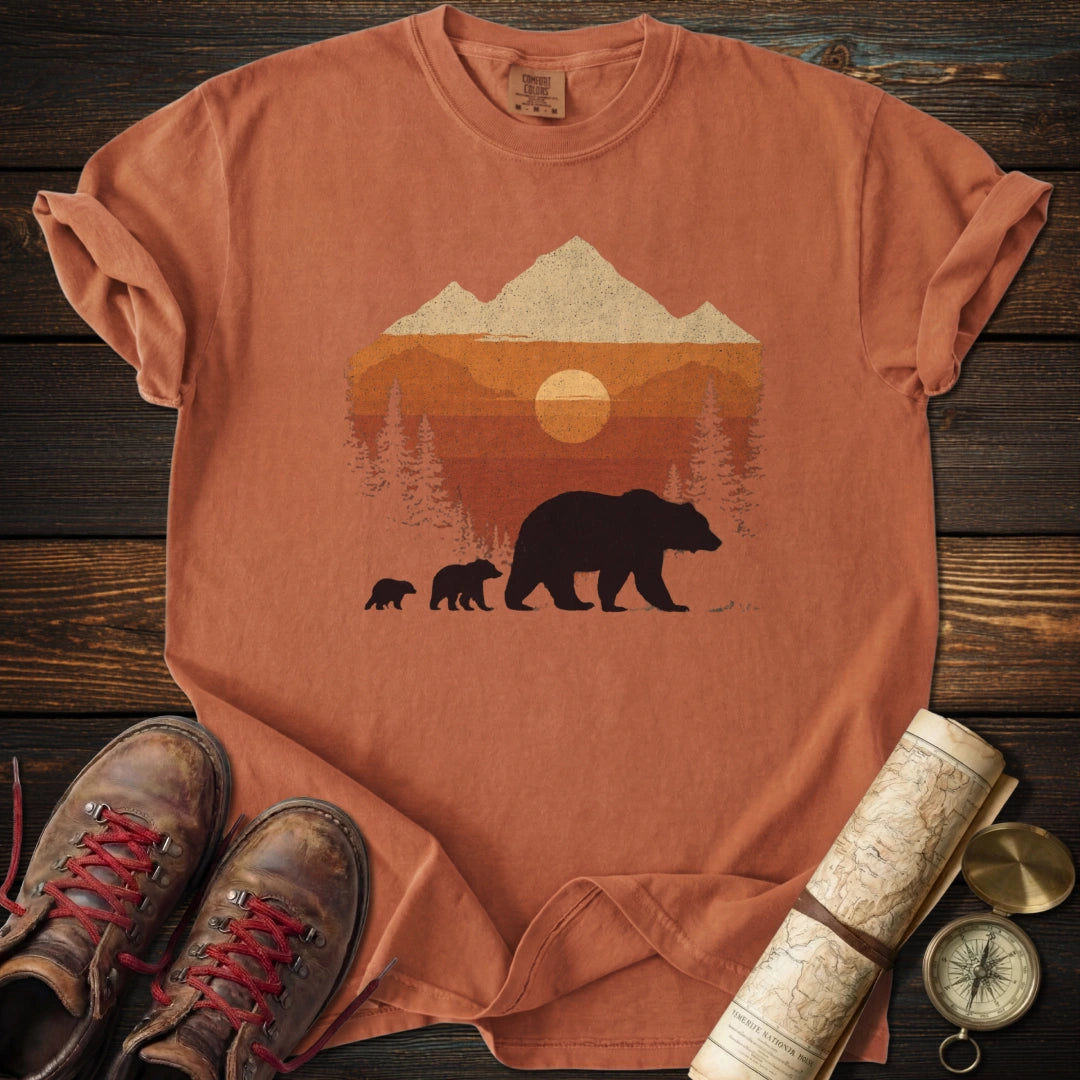 Sunset Bear Graphic T-Shirt
